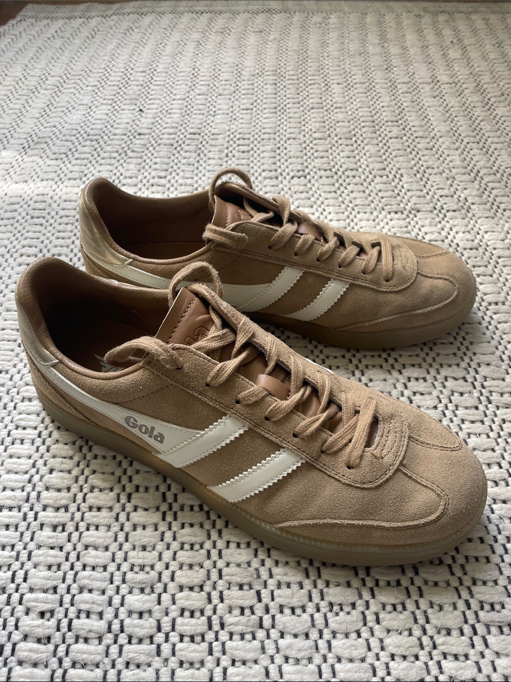 Gola Classics Viper Sneakers – Light Caramel/White/Gold/Gum – Size 10